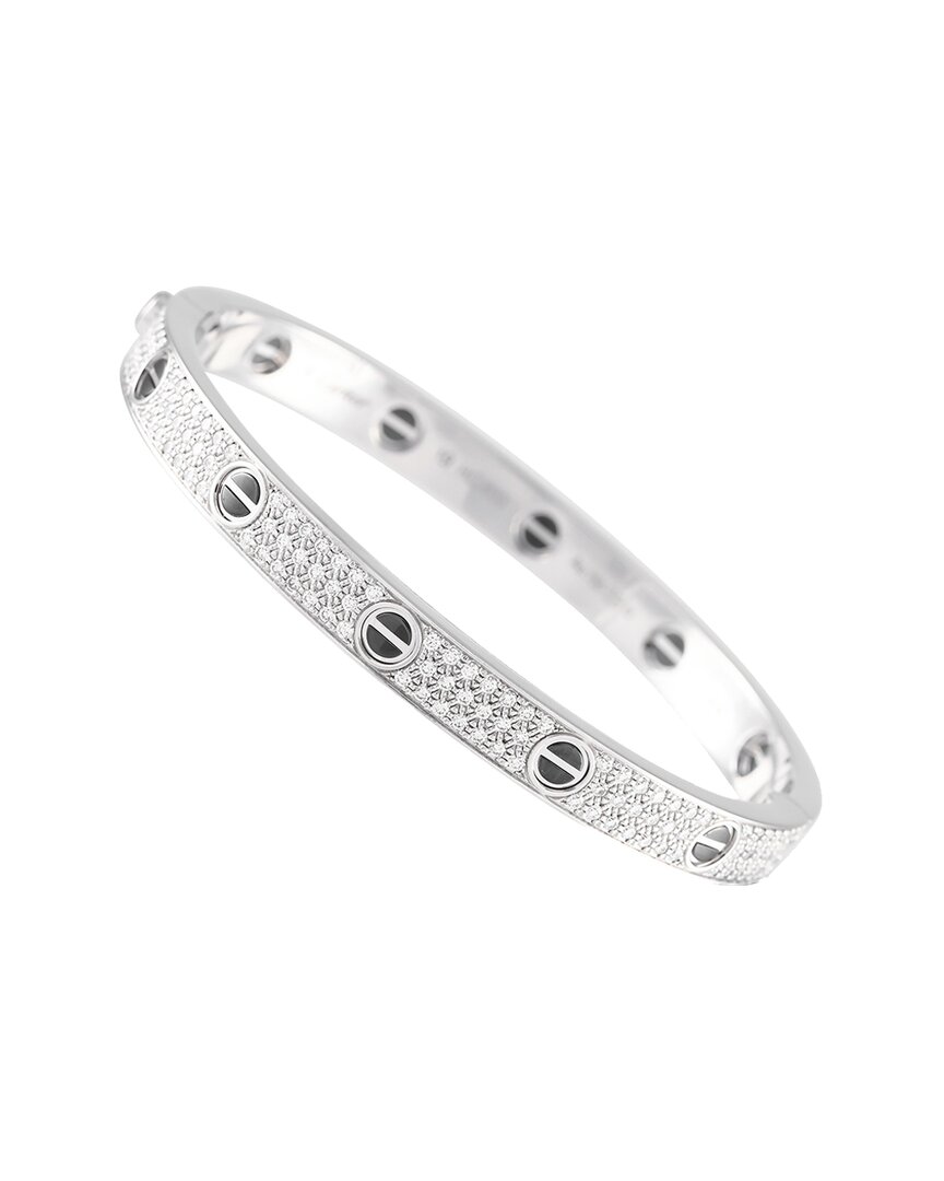 Cartier White Gold And Diamond-paved Love Bracelet