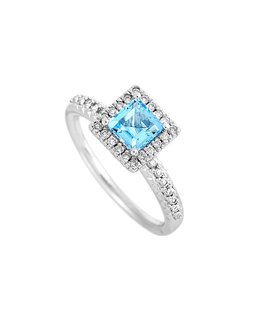 Image of K . ct. tw. Diamond & Topaz Ring