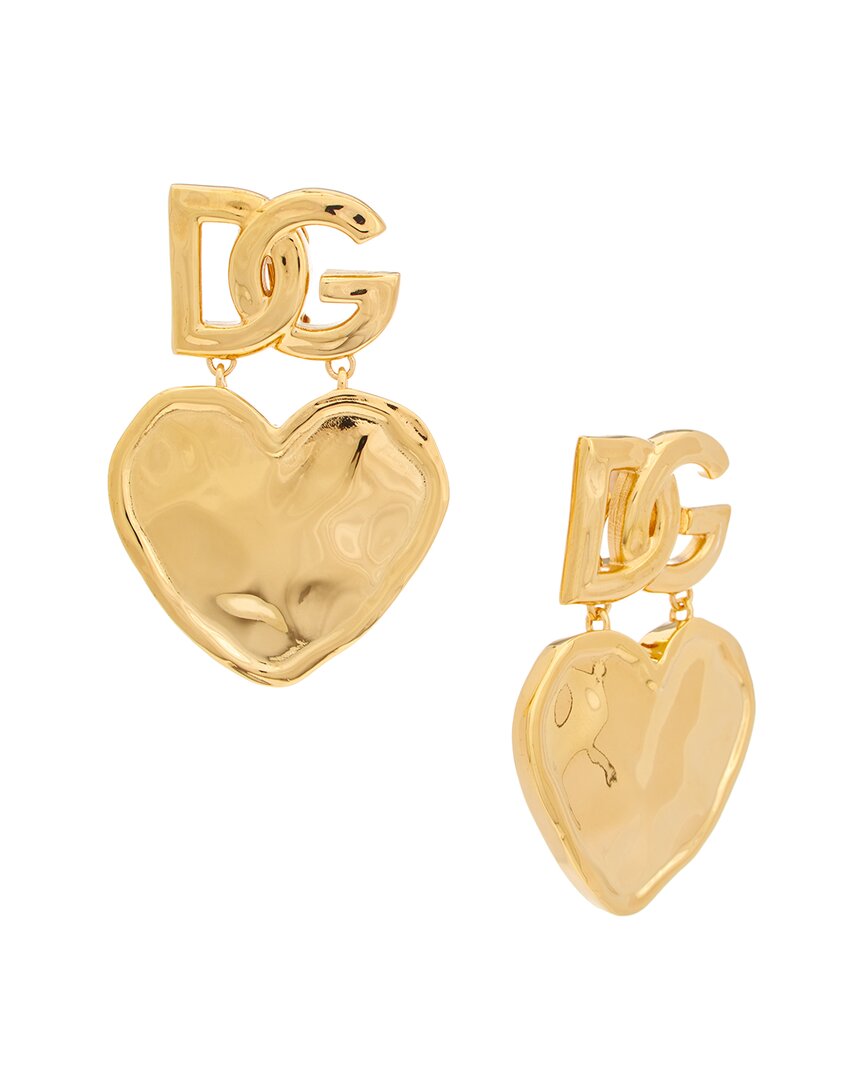 Dolce & Gabbana Dg Heart Clip-on Earrings In Black