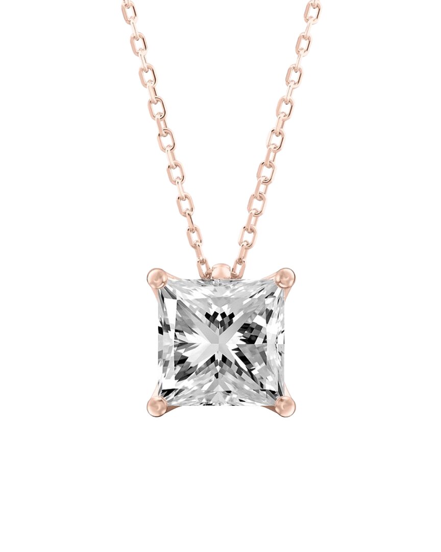 Lab Grown Diamonds 14k Rose Gold 2.00 Ct. Tw. Lab-grown Diamond Pendant Necklace
