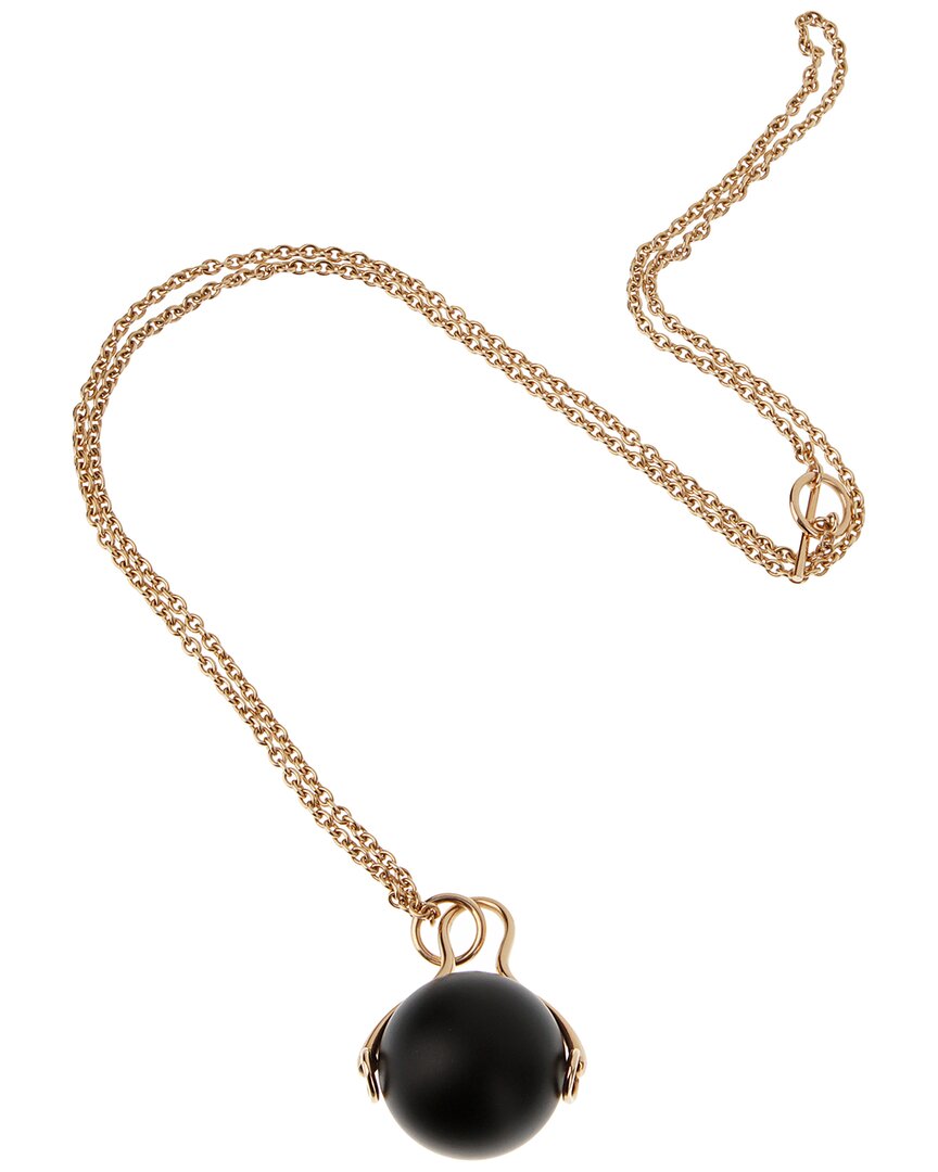 Pre-owned Hermes Hermès 18k Rose Gold Horsebit Sautoir Pendant Necklace (authentic )
