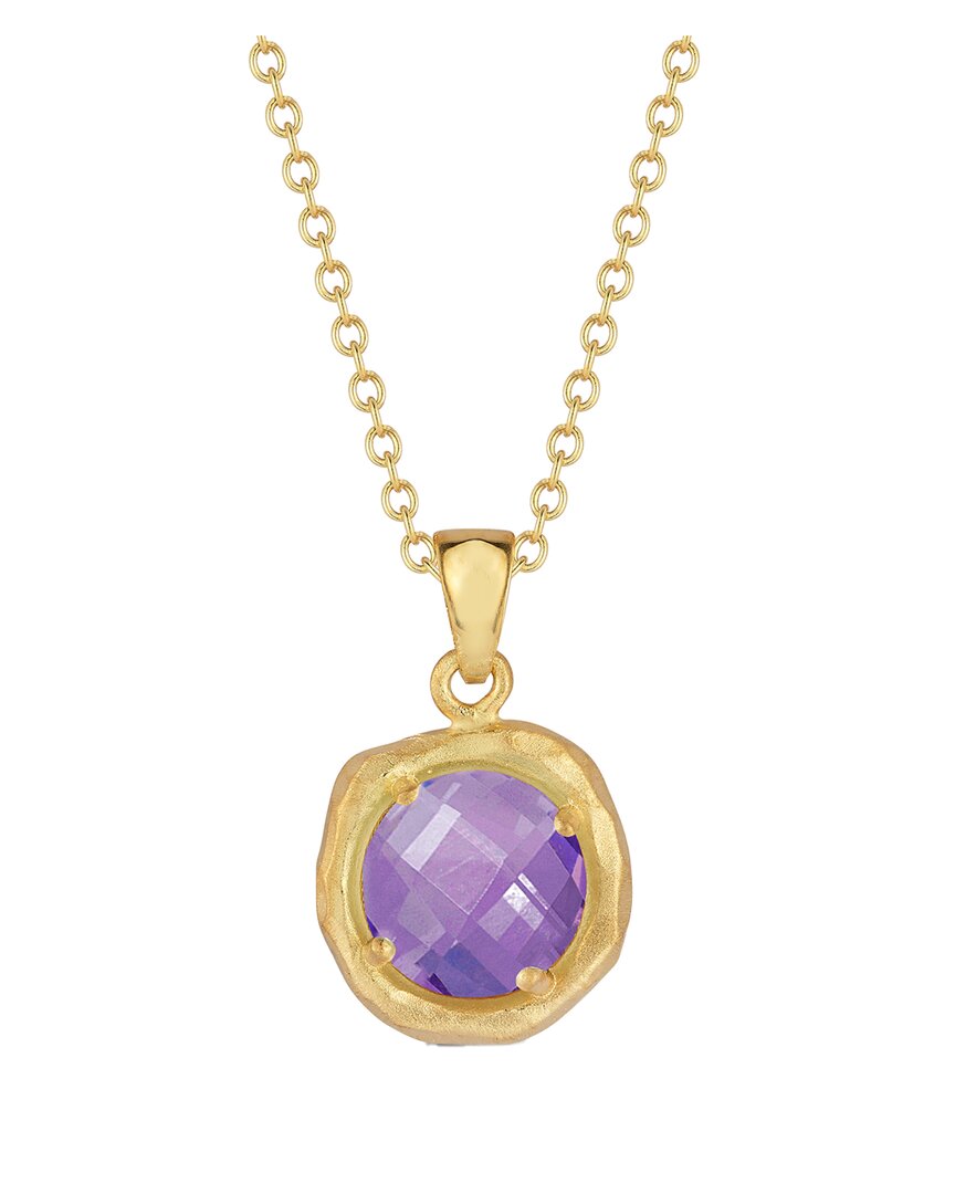 I. Reiss 14k 1.80 Ct. Tw. Diamond & Amethyst Necklace