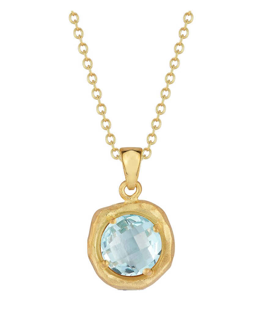I. Reiss 14k 2.25 Ct. Tw. Diamond & Blue Topaz Necklace
