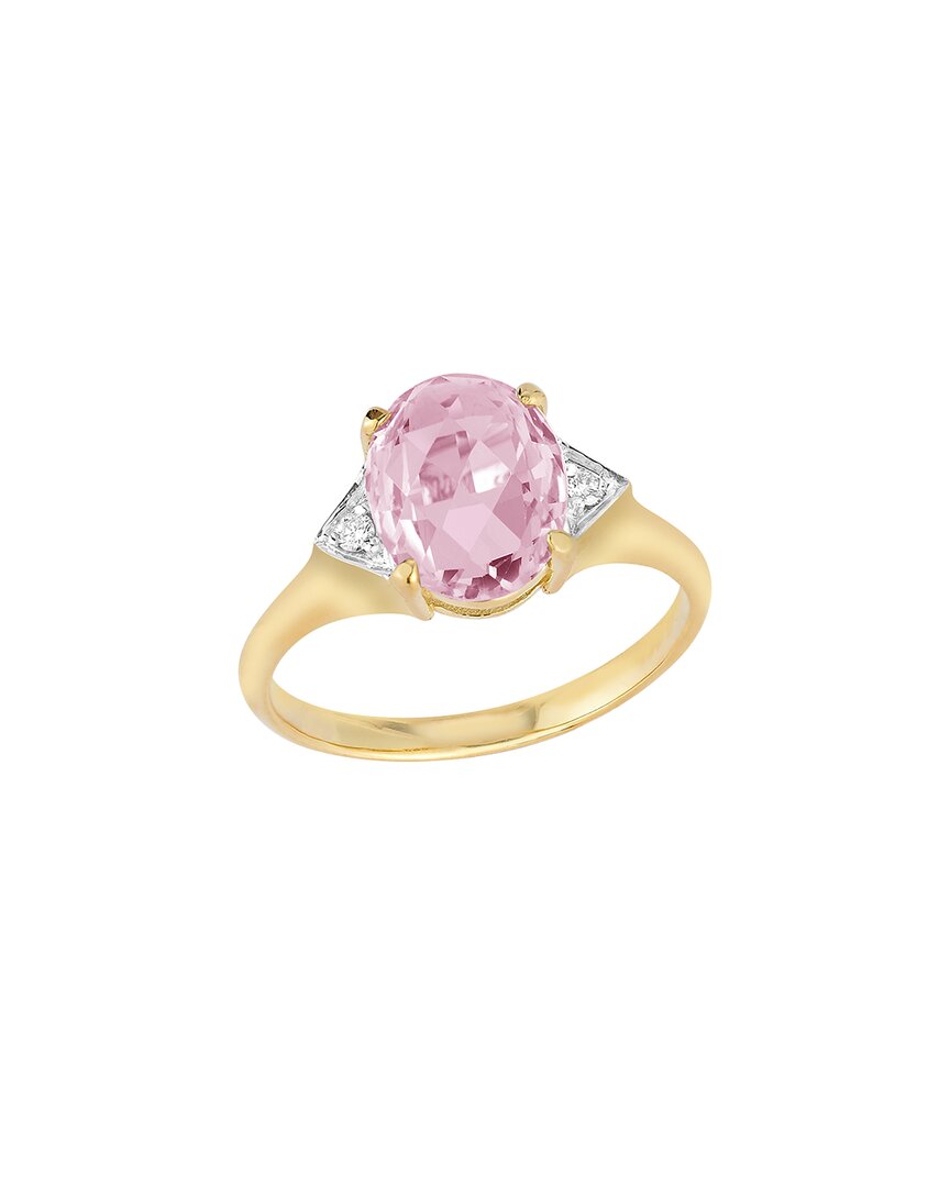 I. Reiss 14k 4.80 Ct. Tw. Diamond & Rose Quartz Cocktail Ring
