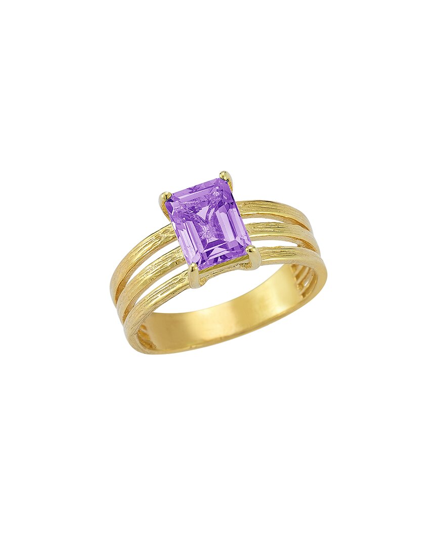 I. Reiss 14k 1.30 Ct. Tw. Diamond & Amethyst Cocktail Ring
