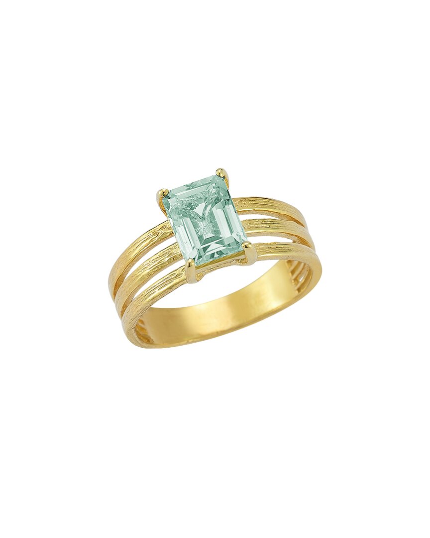 I. Reiss 14k 1.50 Ct. Tw. Diamond & Green Amethyst Cocktail Ring