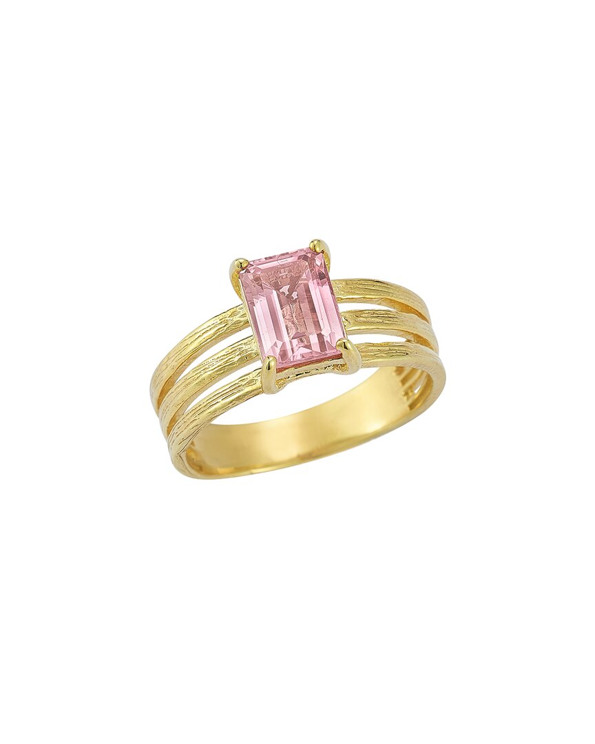 I. Reiss 14k 1.50 Ct. Tw. Diamond & Pink Tourmaline Cocktail Ring