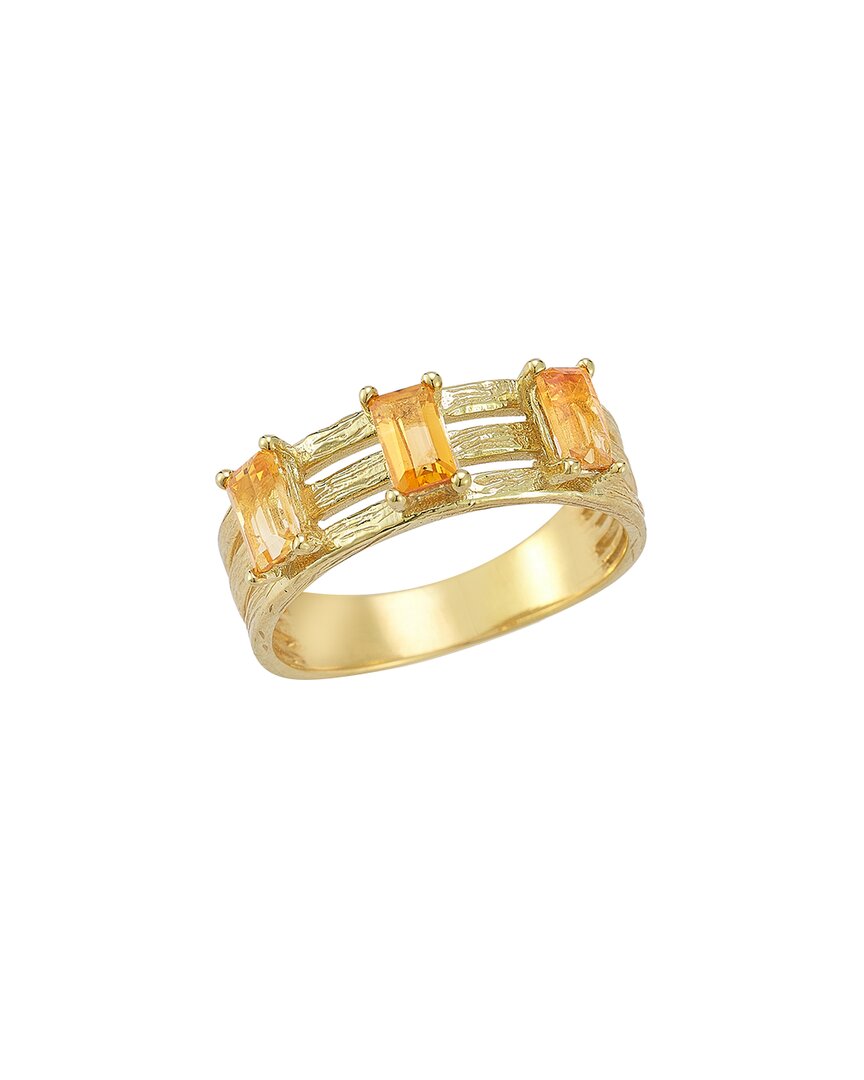 I. Reiss 14k 0.93 Ct. Tw. Diamond & Citrine Cocktail Ring