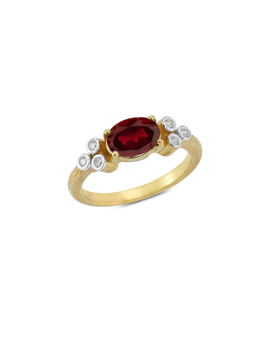 I. Reiss 14k 1.75 Ct. Tw. Diamond & Garnet Cocktail Ring
