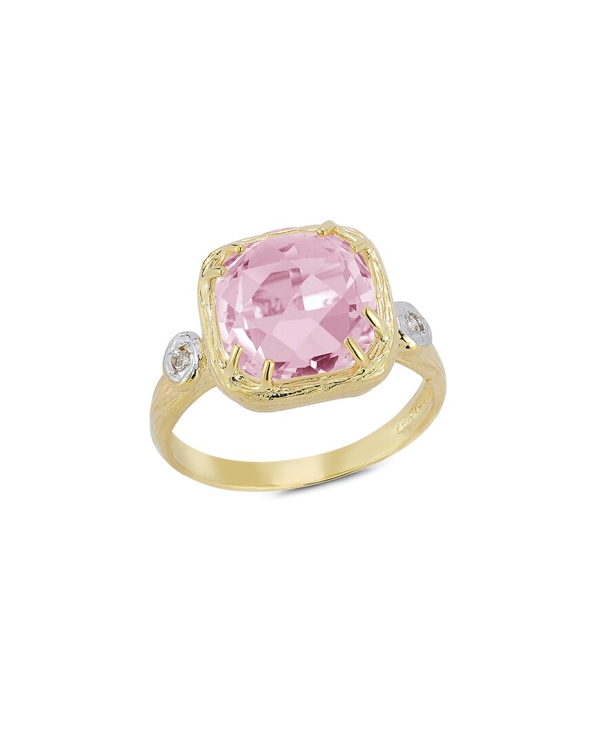 I. Reiss 14k 3.43 Ct. Tw. Diamond & Rose Quartz Ring