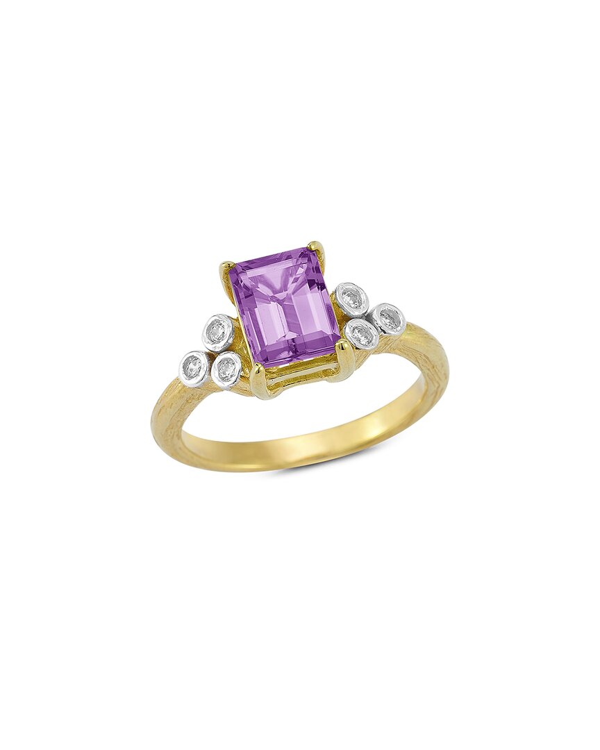 I. Reiss 14k 1.39 Ct. Tw. Diamond & Amethyst Cocktail Ring
