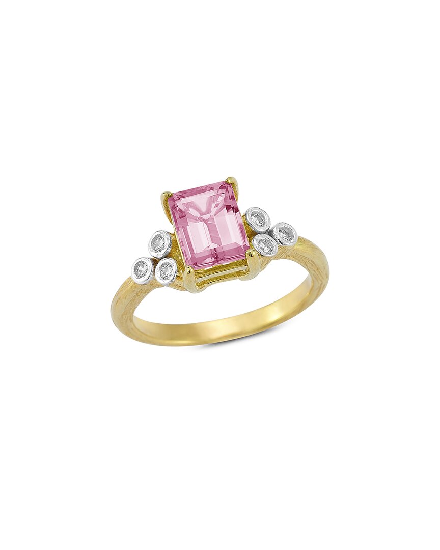 I. Reiss 14k 1.59 Ct. Tw. Diamond & Pink Tourmaline Cocktail Ring