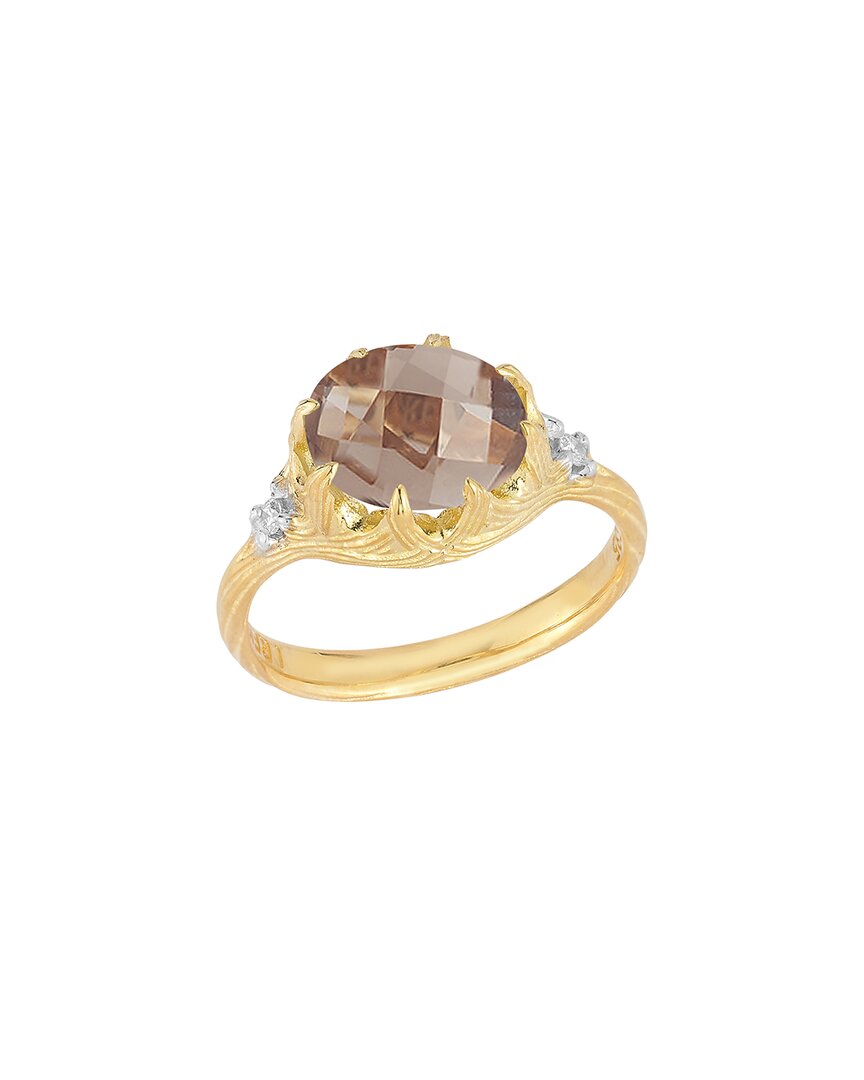 I. Reiss 14k 3.55 Ct. Tw. Diamond & Smokey Topaz Cocktail Ring