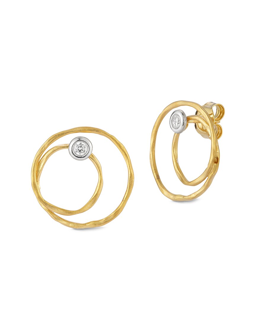 I. Reiss 14k 0.15 Ct. Tw. Diamond Circle Earrings