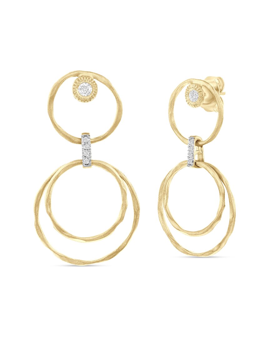 I. Reiss 14k 0.23 Ct. Tw. Diamond Circle Earrings