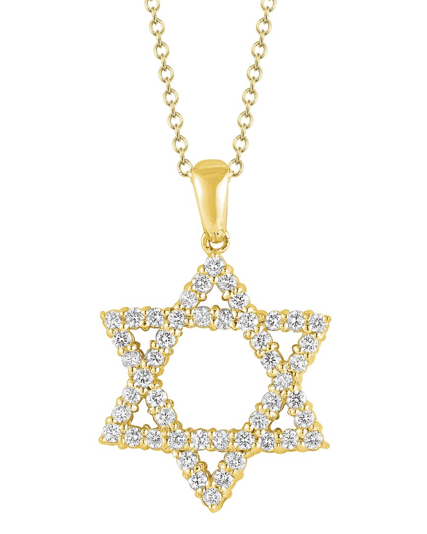 I. Reiss 14k 0.60 Ct. Tw. Diamond Star Of David Necklace