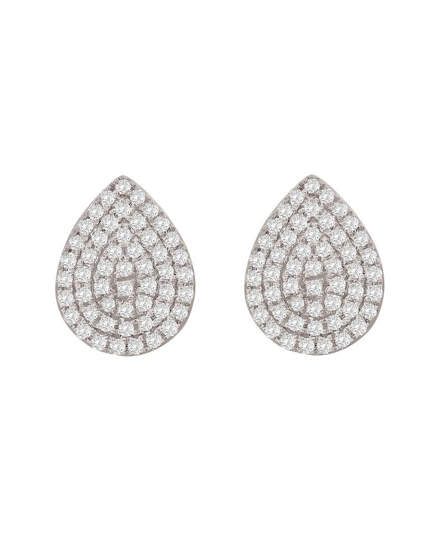 Suzy Levian 14k 0.20 Ct. Tw. Diamond Pear Studs