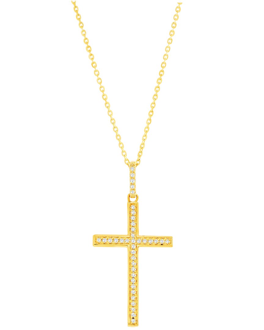 Suzy Levian 14k 0.08 Ct. Tw. Diamond Cross Necklace