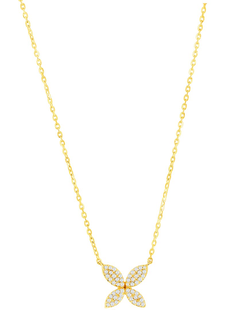 Suzy Levian 14k 0.09 Ct. Tw. Diamond Marquise Flower Necklace
