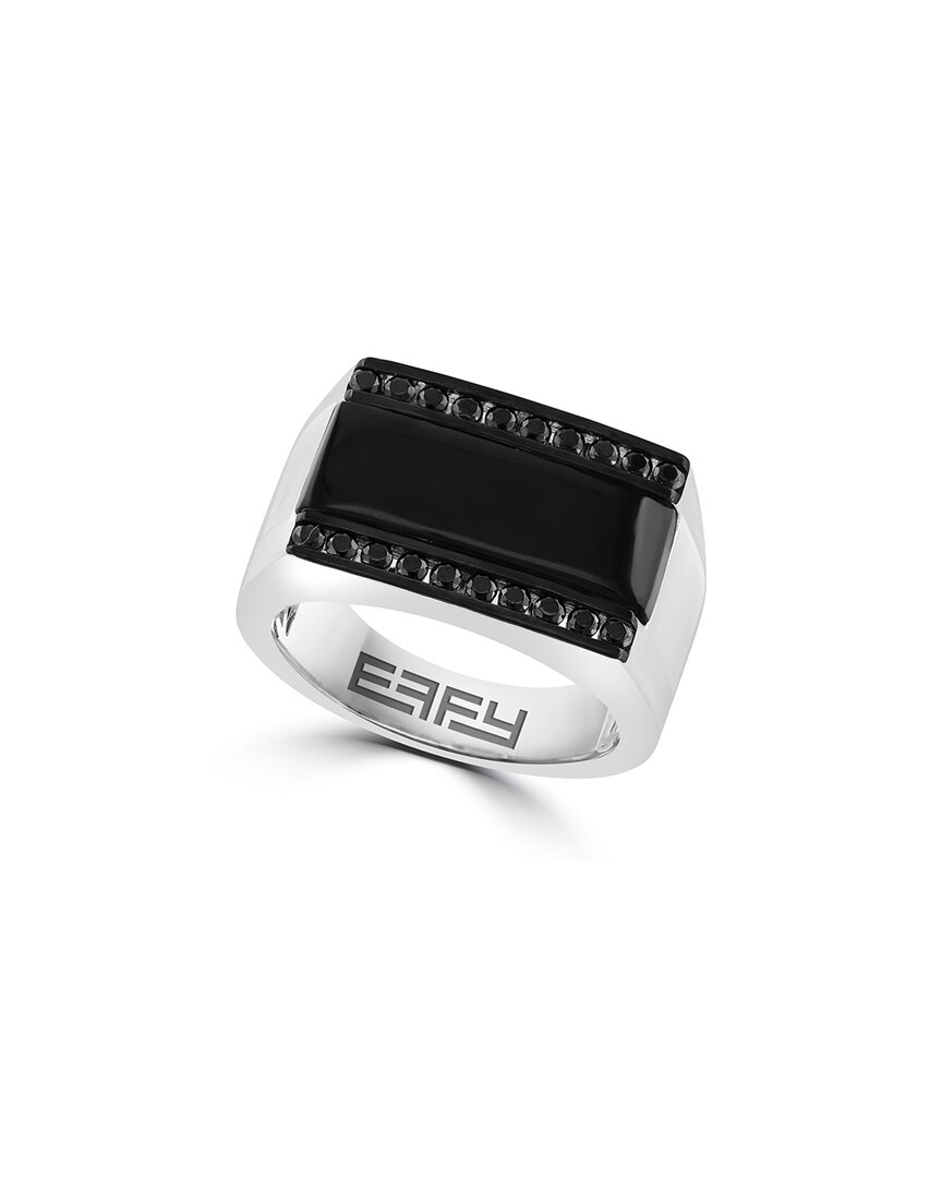 Effy Fine Jewelry Silver 3.15 ct. tw. Onyx, Black Spinel Ring