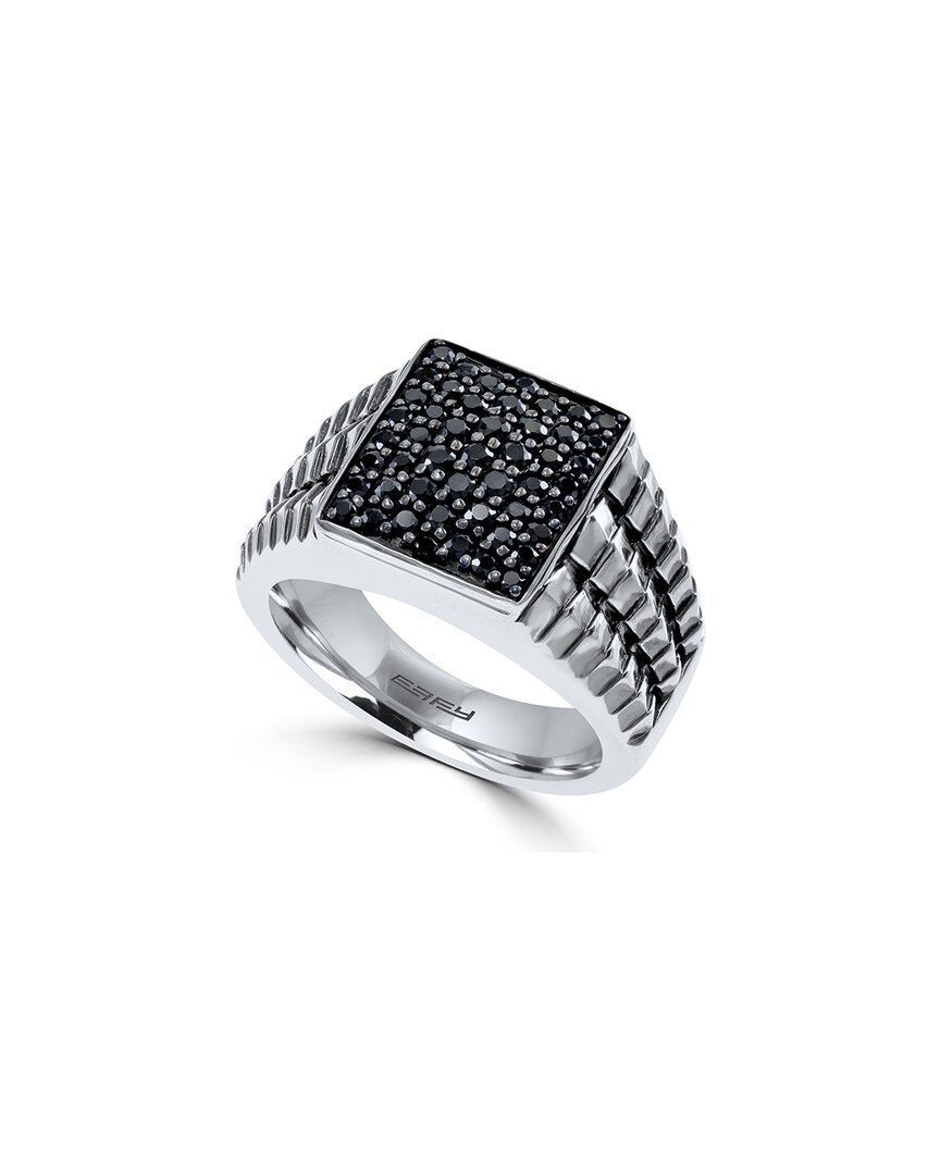 EFFY FINE JEWELRY EFFY FINE JEWELRY SILVER 1.15 CT. TW. BLACK SAPPHIRE RING