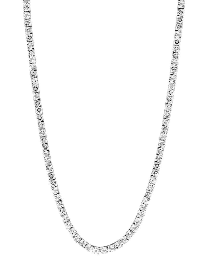 EFFY FINE JEWELRY EFFY FINE JEWELRY SILVER 26.80 CT. TW. WHITE TOPAZ NECKLACE