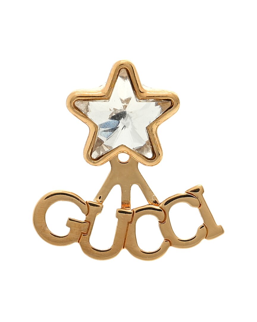 Gucci Crystal Star Logo Single Earring (authentic Pre-loved) In Gold