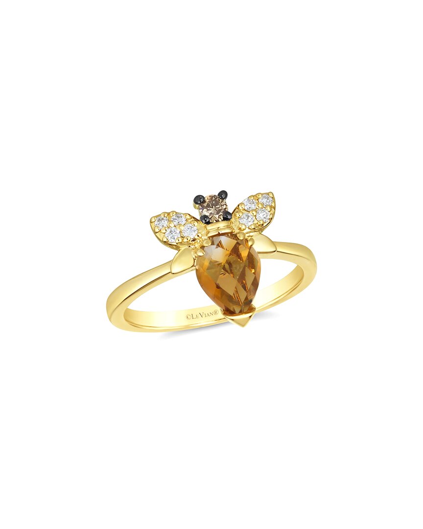 Le Vian ® Bee Positive 14k 1.07 Ct. Tw. Diamond & Citrine Ring