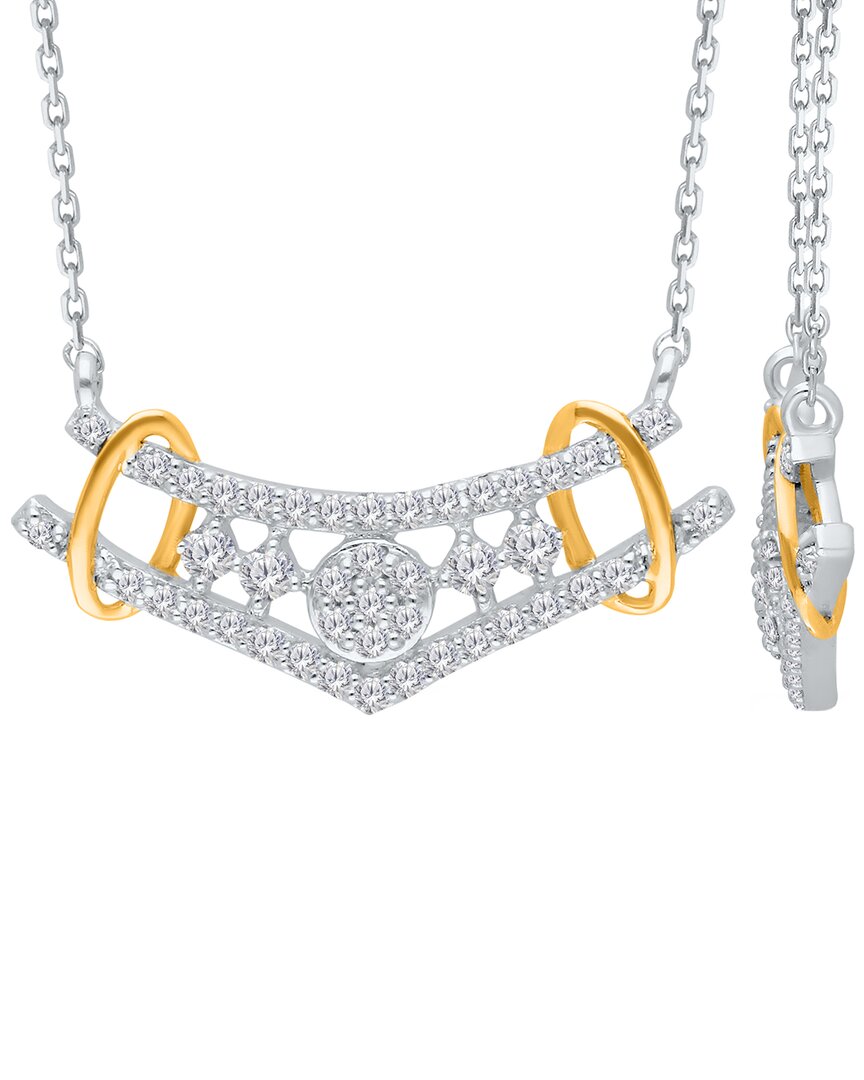 Kallati 14k Two-tone 0.30 Ct. Tw. Diamond Necklace