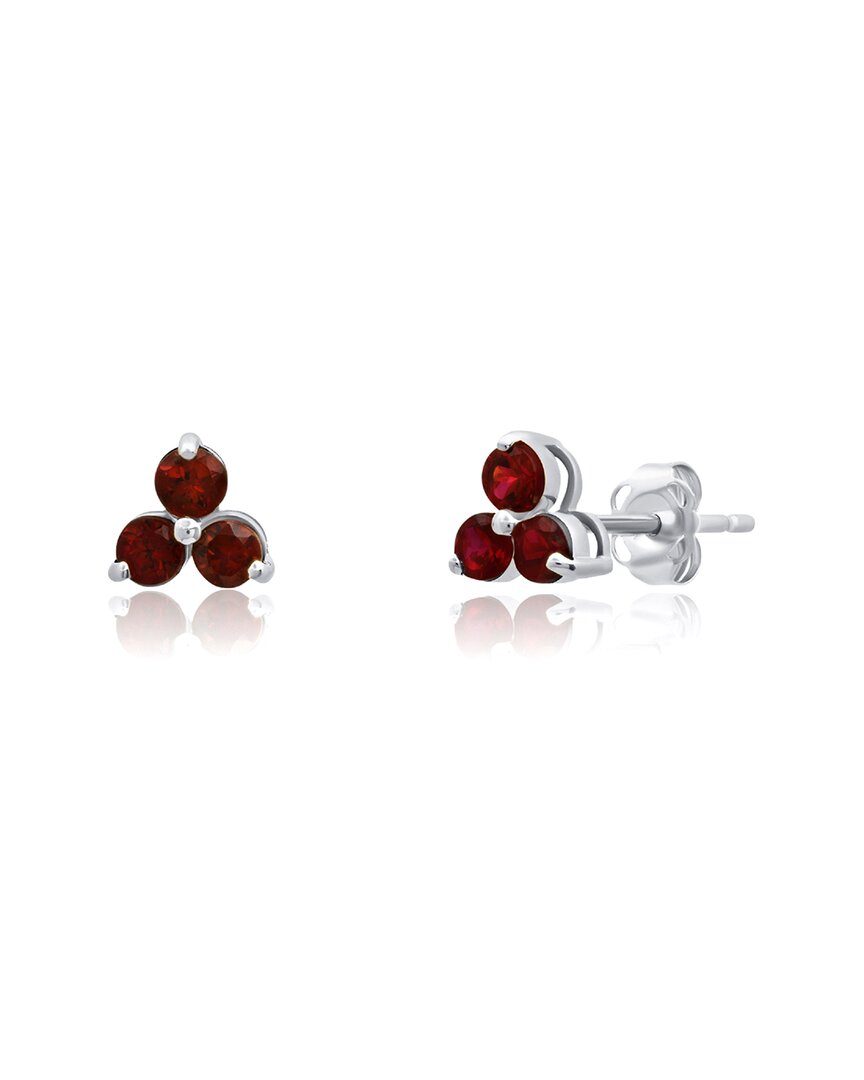 Maxcolor 14k 0.40 Ct. Tw. Garnet Studs