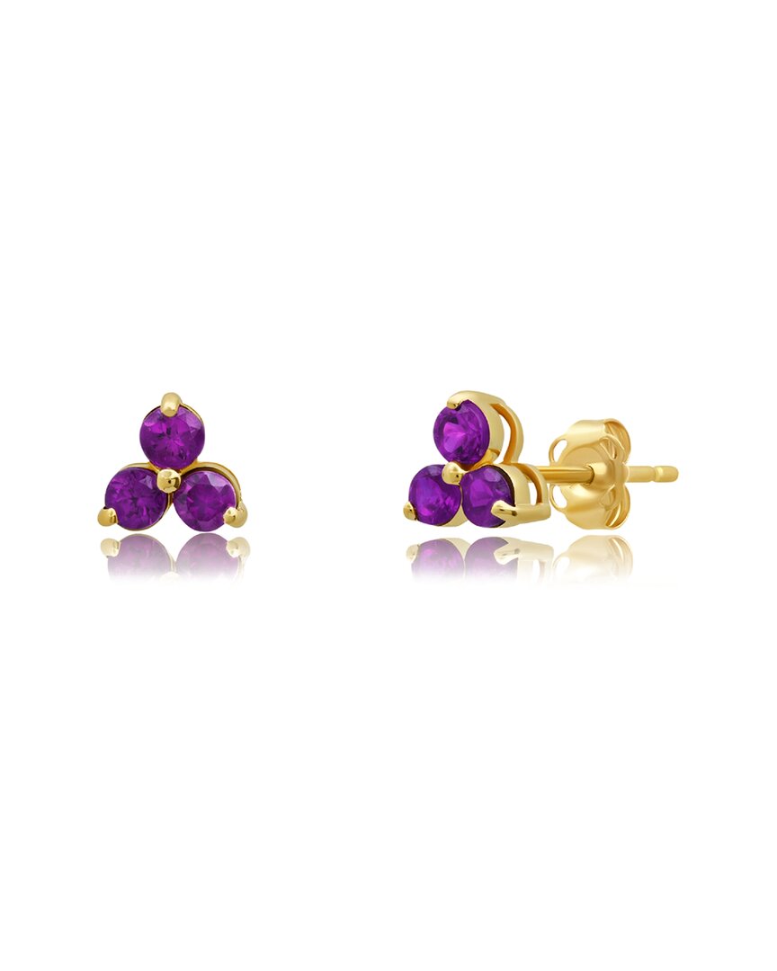 Maxcolor 14k 0.25 Ct. Tw. Amethyst Studs