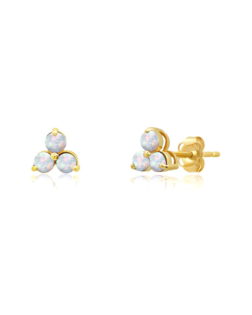 Maxcolor 14k 0.20 Ct. Tw. Lab-grown Opal Studs