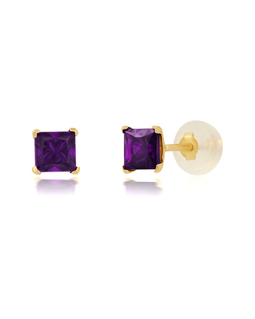 Maxcolor 14k 0.45 Ct. Tw. Amethyst Studs
