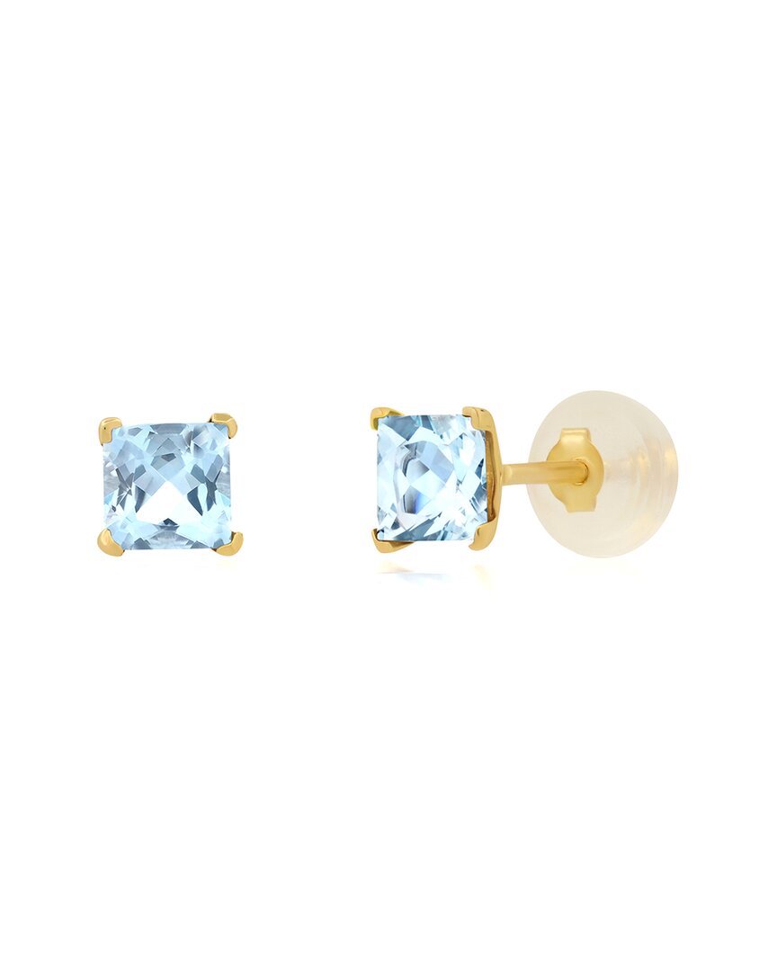 Maxcolor 14k 0.50 Ct. Tw. Aquamarine Studs