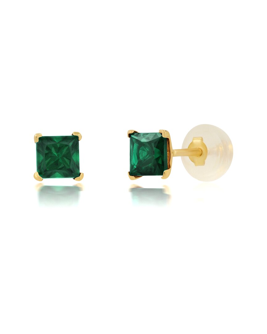 Maxcolor 14k 0.50 Ct. Tw. Lab-grown Emerald Studs
