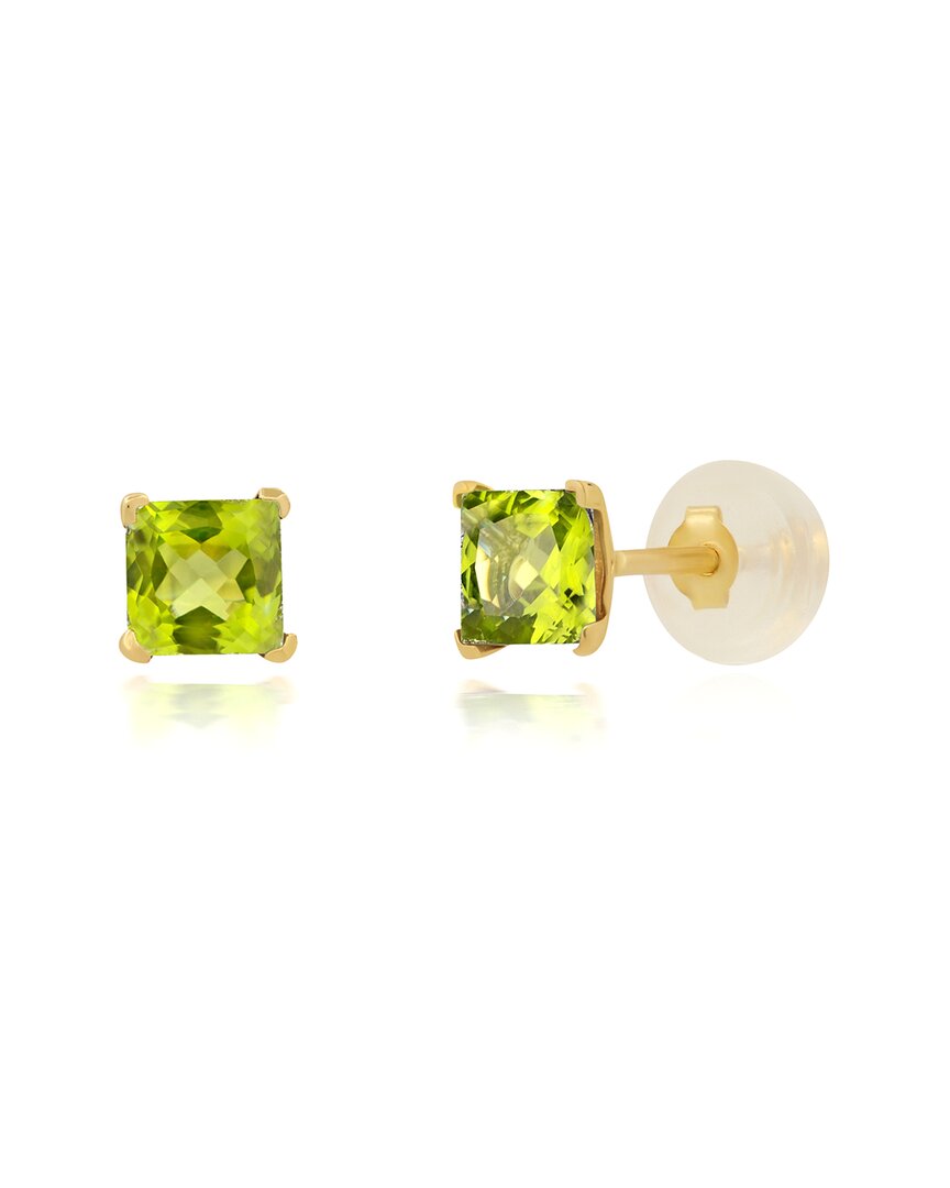 Maxcolor 14k 0.70 Ct. Tw. Peridot Studs