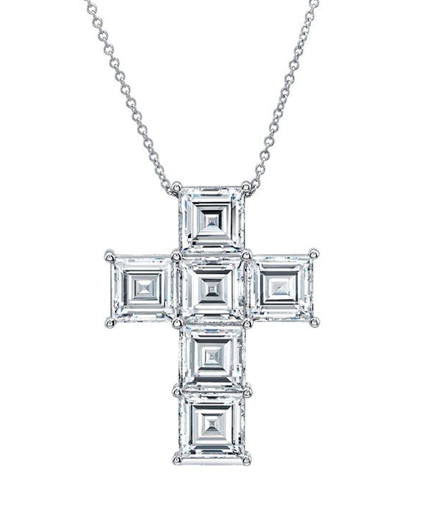 Lab Grown Diamonds Luxore Privee 14k 6.00 Ct. Tw. Lab-grown Diamond Cross Necklace