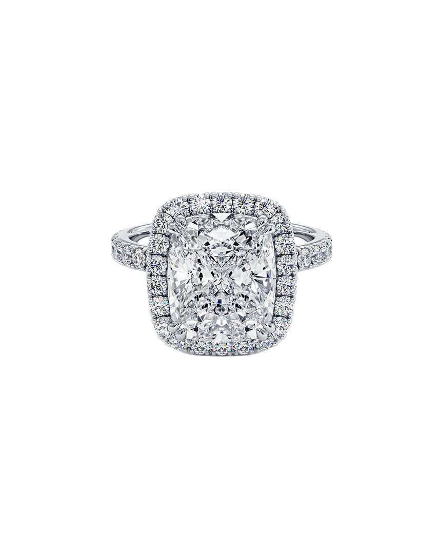 Lab Grown Diamonds Luxore Privee 14k 4.00 Ct. Tw. Lab-grown Diamond Halo Ring