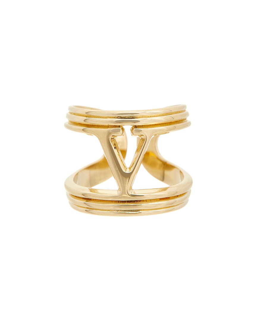 Valentino Garavani Valentino Vlogo Signature Ring In Gold