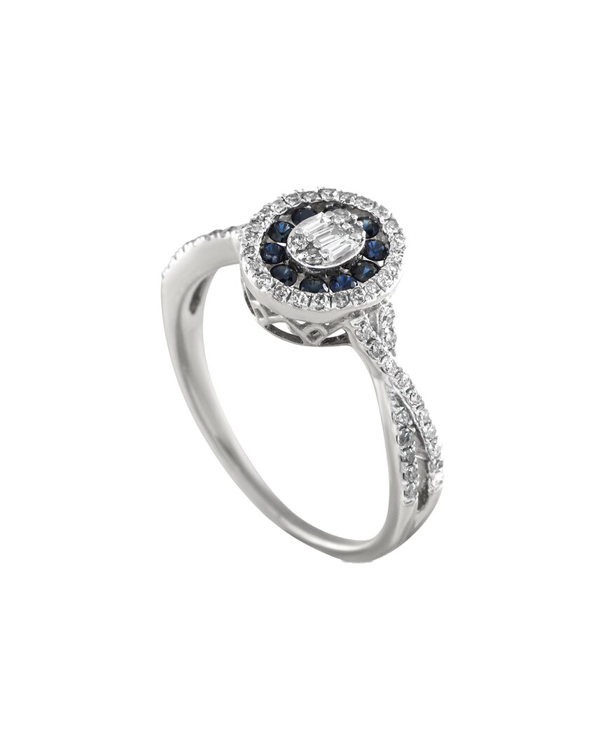 Gemstones 14k 0.60 Ct. Tw. Diamond & Sapphire Ring