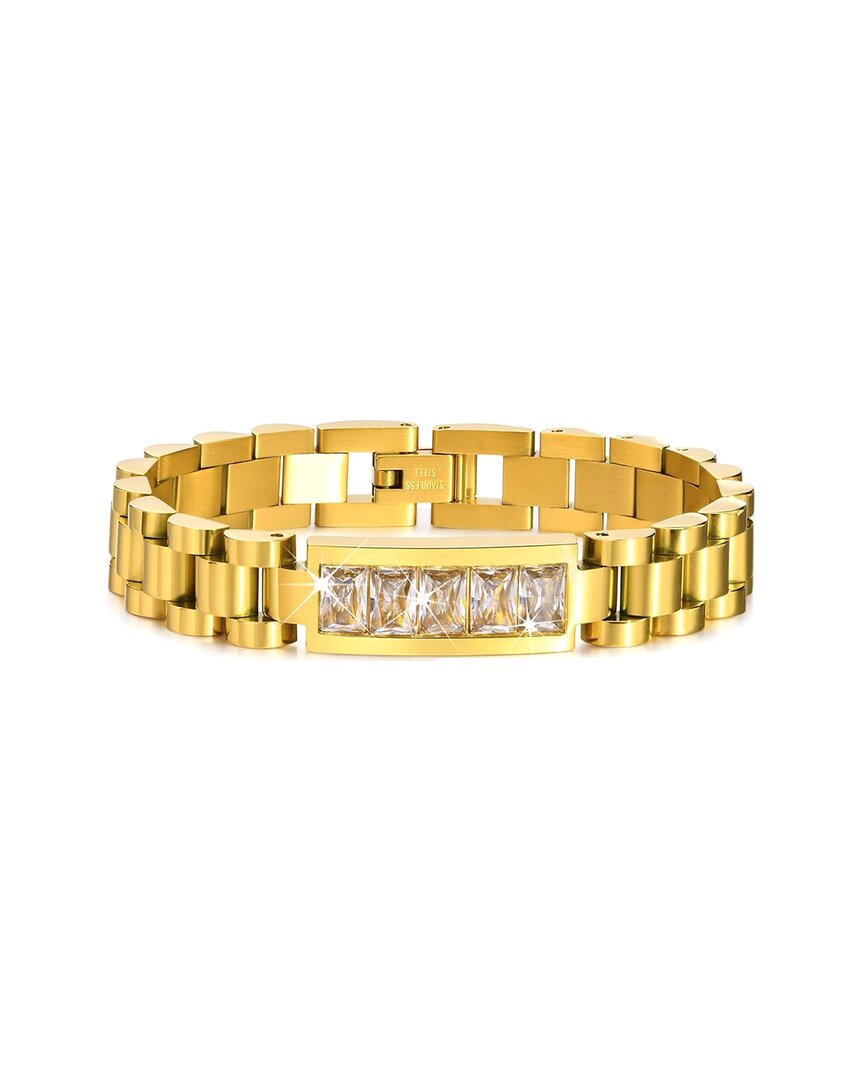 Stephen Oliver 18k Plated 5.75 Ct. Tw. Cz Modern Bracelet In Gold