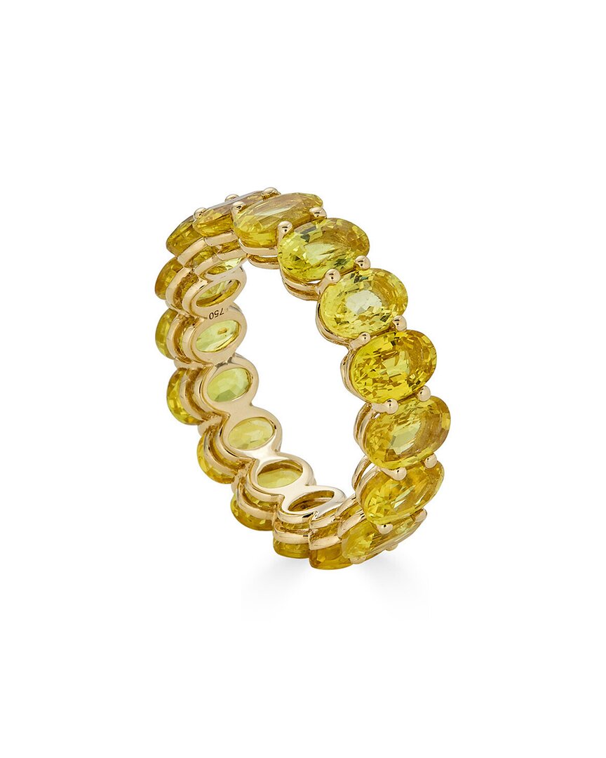 Diana M. Fine Jewelry 18k 9.38 Ct. Tw. Yellow Sapphire Eternity Ring