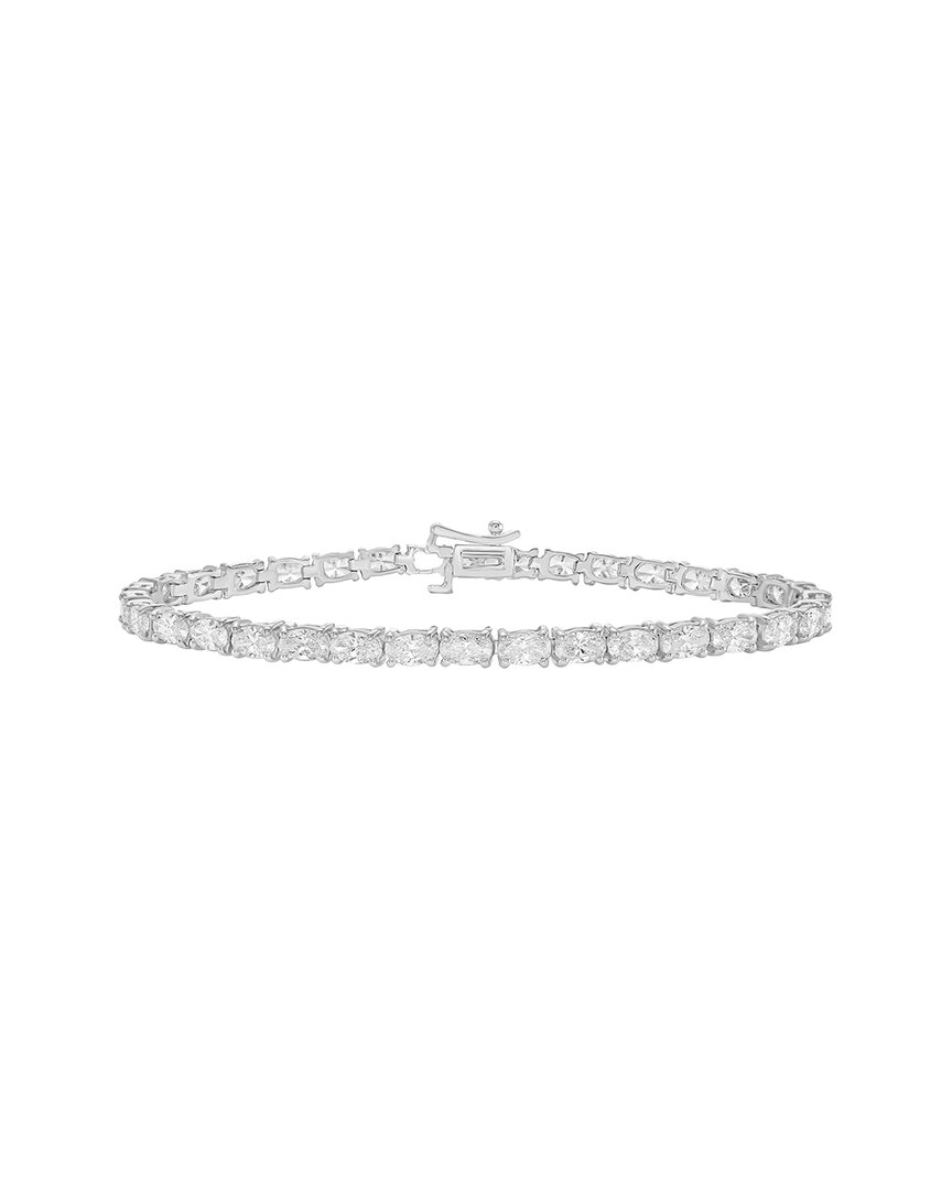 Diana M Lab Grown Diamonds Diana M. Fine Jewelry 14k 6.69 Ct. Tw. Lab-grown Diamond Tennis Bracelet
