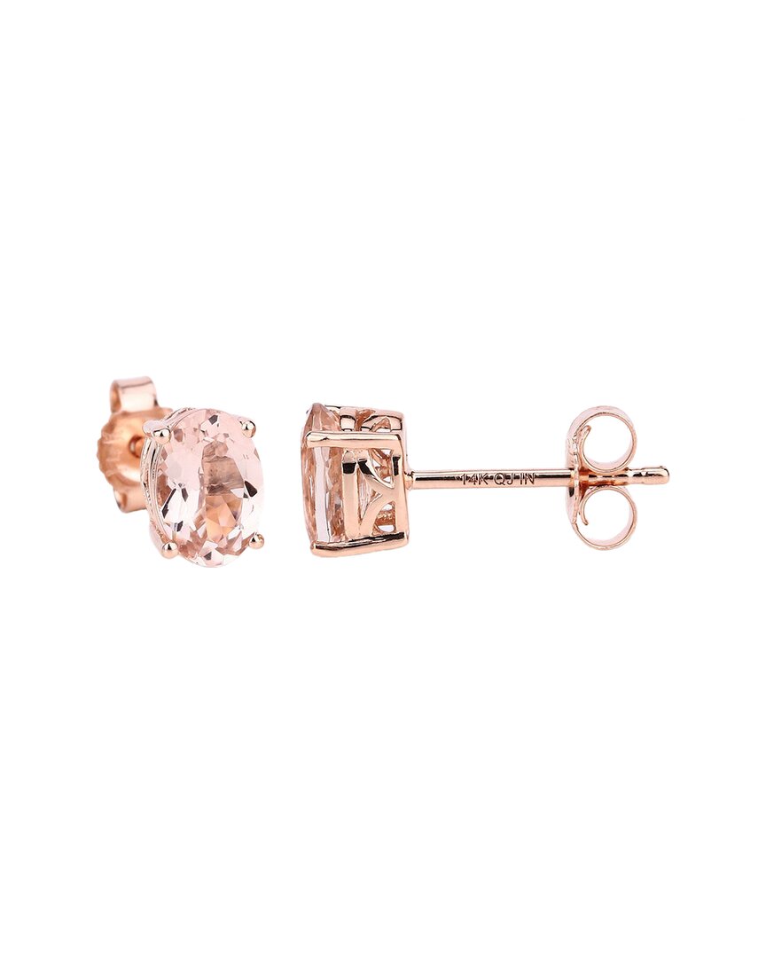 Diana M. Fine Jewelry 14K Rose Gold 0.90 ct. tw. Morganite Studs