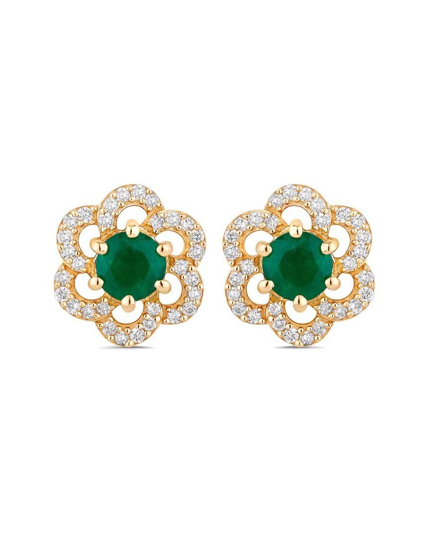 Diana M. Fine Jewelry 14k 0.63 Ct. Tw. Zambian Emerald Studs