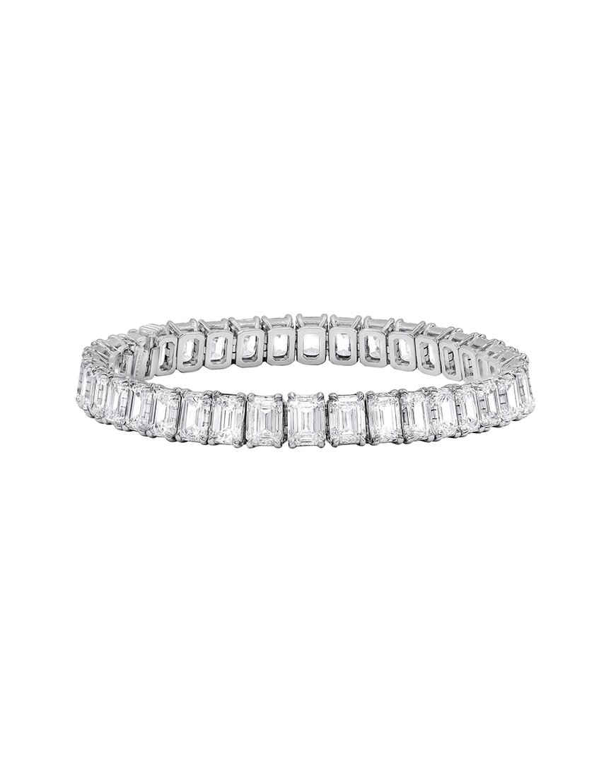 Diana M. Fine Jewelry 18k 26.97 Ct. Tw. Diamond Tennis Bracelet In White