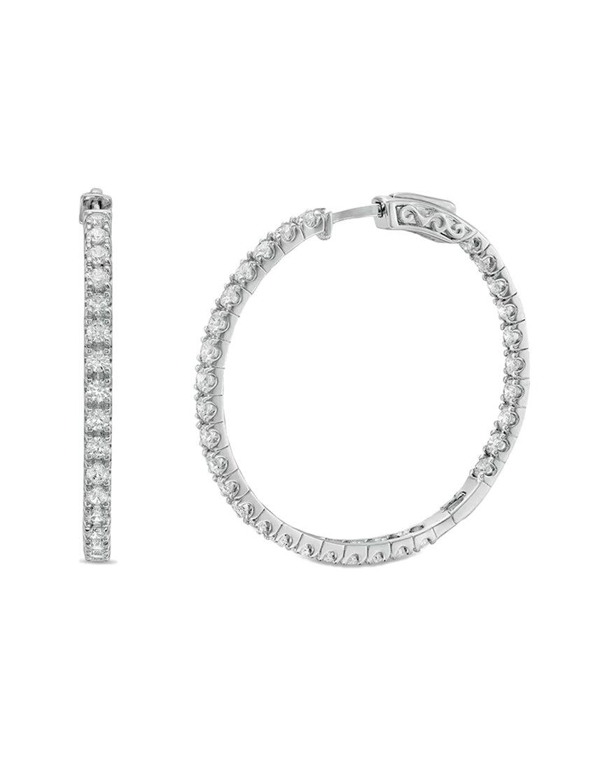 Lab Grown Diamonds Luxure Privé 14k 5.00 Ct. Tw. Lab-grown Diamond In & Out Hoops