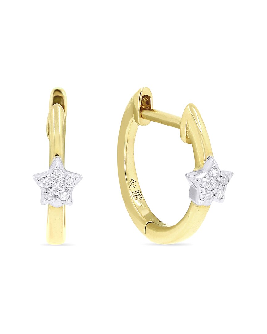 Diamond Select Cuts 14k 0.03 Ct. Tw. Diamond Hoops