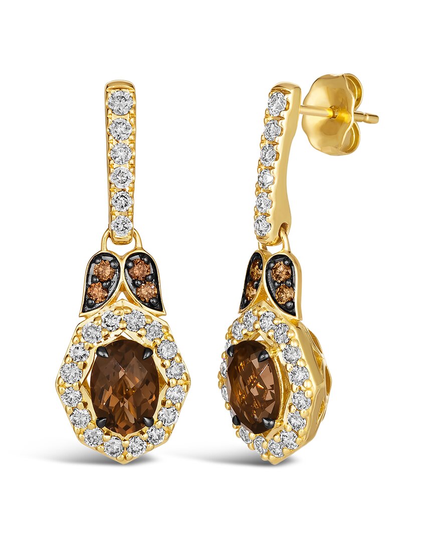 Le Vian Ladies Semi Precious Earrings Set In 14k Honey Gold