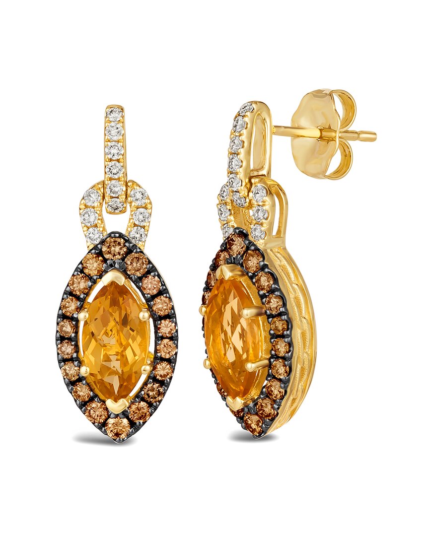 Le Vian ® Cinnamon Citrine® 14k 1.36 Ct. Tw. Diamond & Citrine Earrings